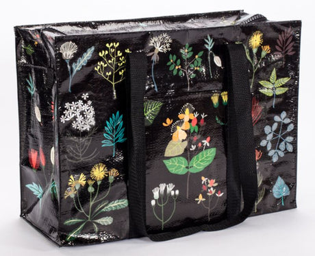 Chic shoulder tote bag with floral design, eco-friendly materials, spacious interior, and handy exterior pocket.