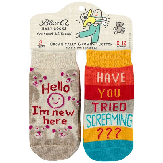 Baby Socks - I'm new / Screaming