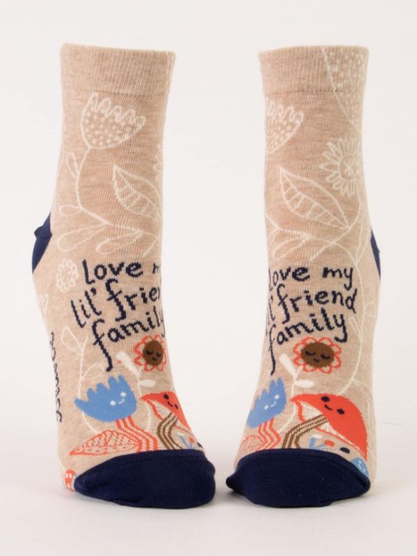 Quirky Blue Q ankle socks with "Mindful As Fuck" statement, perfect for women's sizes 5-10, blend humor and comfort.