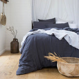 King Duvet Cover - Quilt / Set - Bambury Linen (Charcoal)