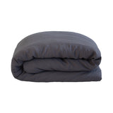 Super King Linen Quilt / Duvet Cover Set Charcoal- Bambury