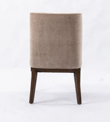 Elegant Nouvelle Dining Chair in Sand/Walnut, featuring fabric upholstery and a sturdy oak frame for modern dining comfort.