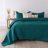 Single / Double Botanica Coverlet Set Teal- Bambury