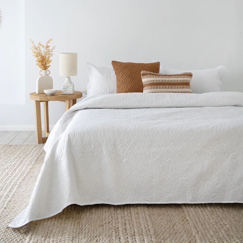Coverlet Set - Bambury Botanica Single/Double (White)