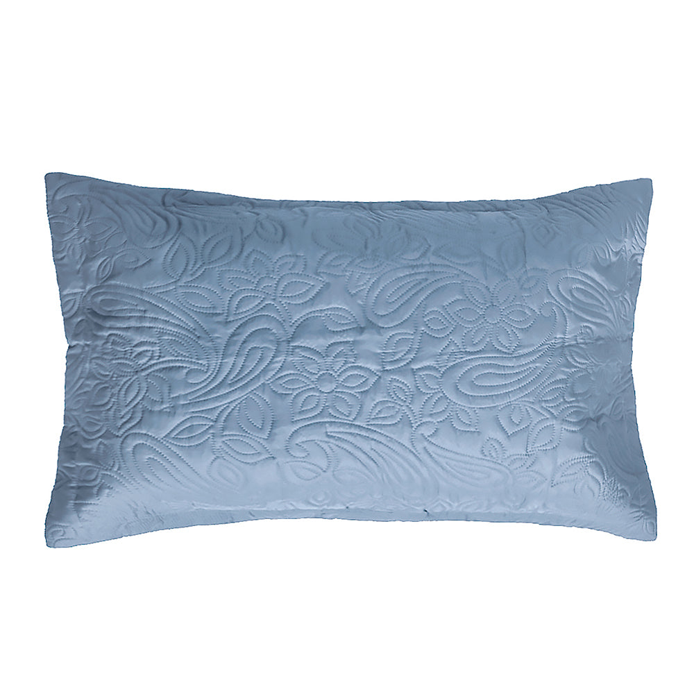 Queen / King Paisley Coverlet Set Blue- Bambury