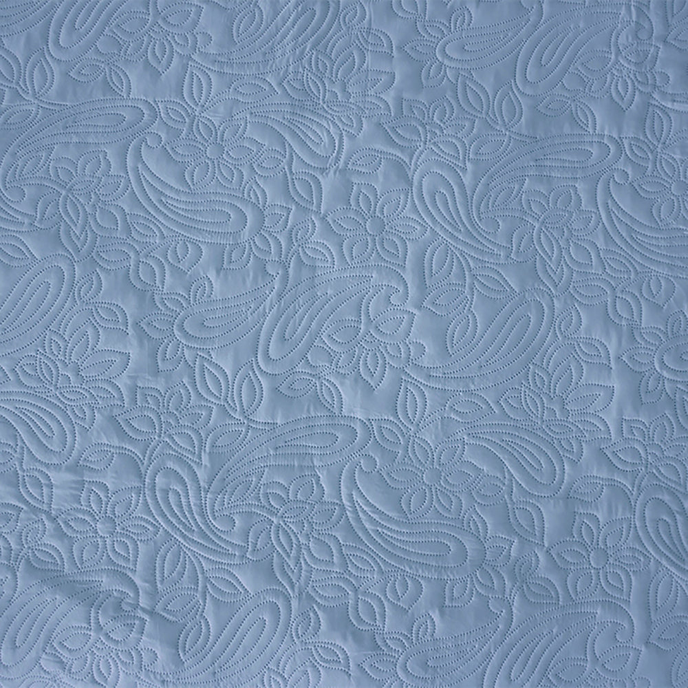 Queen / King Paisley Coverlet Set Blue- Bambury