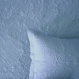 Queen / King Paisley Coverlet Set Blue- Bambury