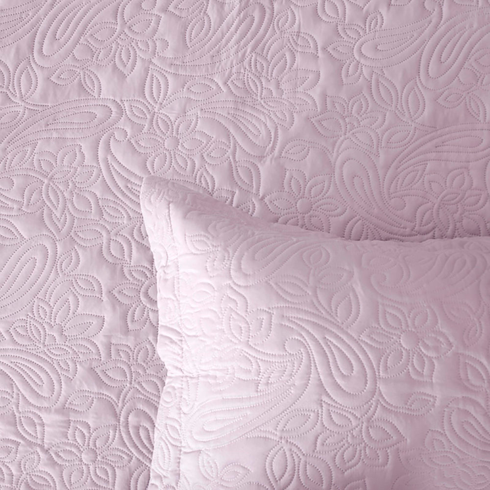 Queen / King Paisley Coverlet Set Dusk- Bambury