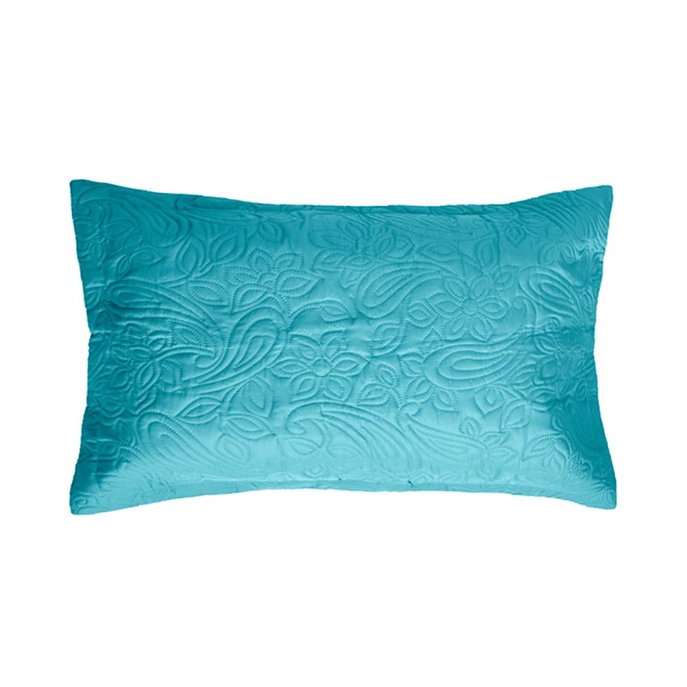 Queen / King Paisley Coverlet Set Peacock- Bambury