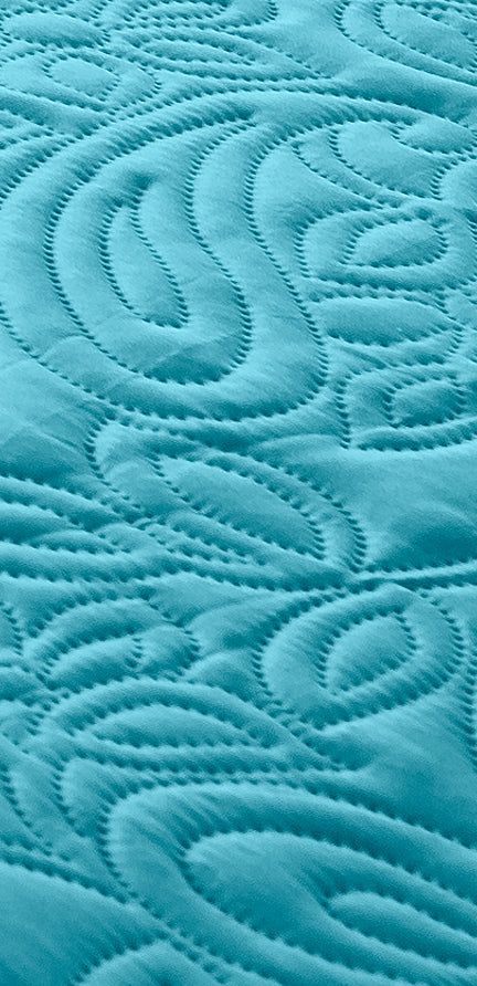 Single / Double Paisley Coverlet Set Peacock- Bambury