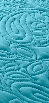 Single / Double Paisley Coverlet Set Peacock- Bambury