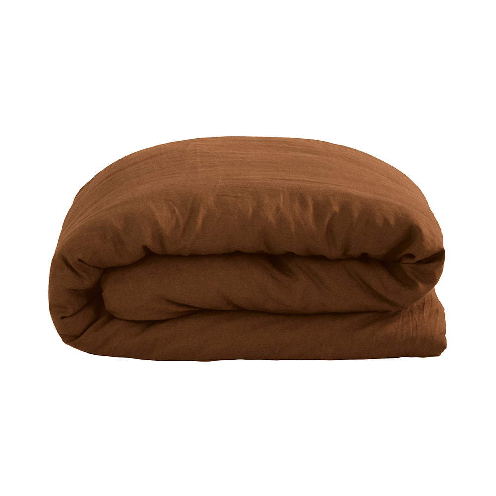 Super King Duvet Cover - Linen Quilt / Set Hazel