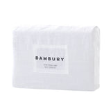 Double Bed Linen Quilt / Duvet Cover Set White - BAMBURY