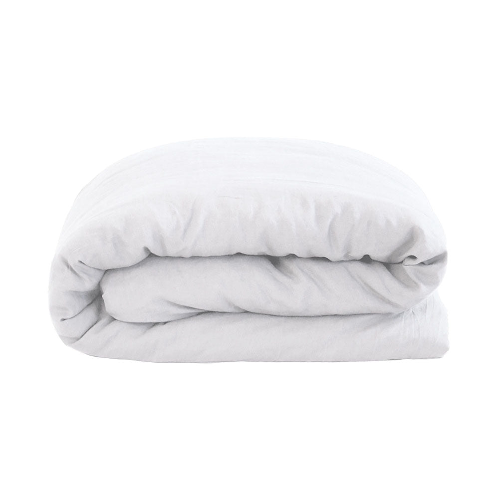 SKing Bed Linen Quilt / Duvet Cover Set White - BAMBURY