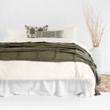 Single Temple Organic Cotton Quilt / Duvet Cover Set Ivory- Bambury