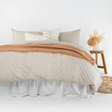 Single Temple Organic Cotton Quilt / Duvet Cover Set Pebble- Bambury