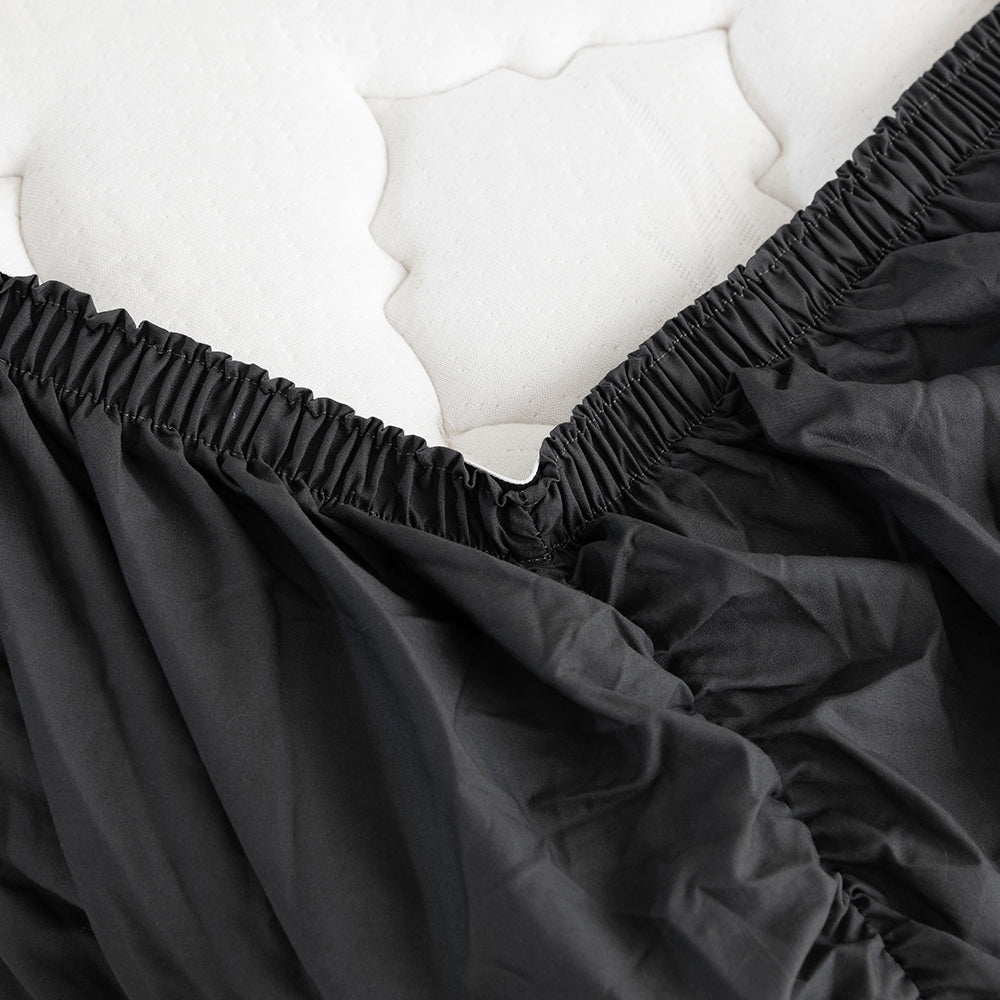King Tru Fit Sheet Set Charcoal- Bambury