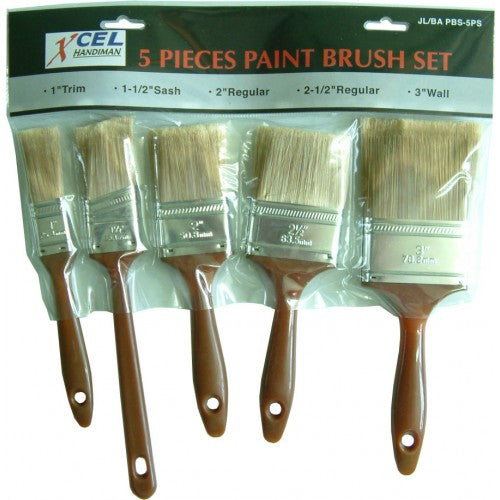 Paint Brush Set 5-Pce Xcel Handimanjl/Ba Pbs-5p