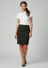 Classic Womens Knee Length Skirt - Black