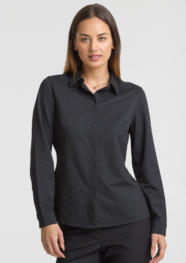 Venture Womens Long Sleeve Shirt - Black