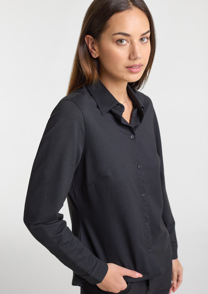 Venture Womens Long Sleeve Shirt - Black