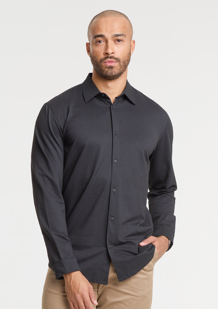 Venture Mens Long Sleeve Shirt - Black