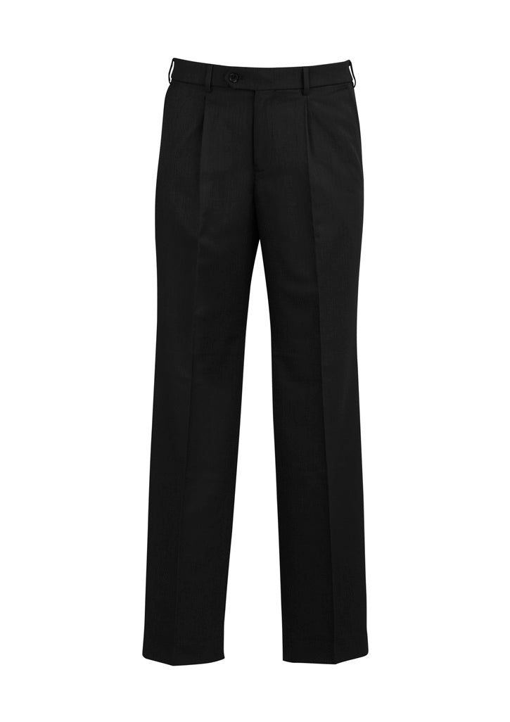 Classic Mens Pleat Pant - Black