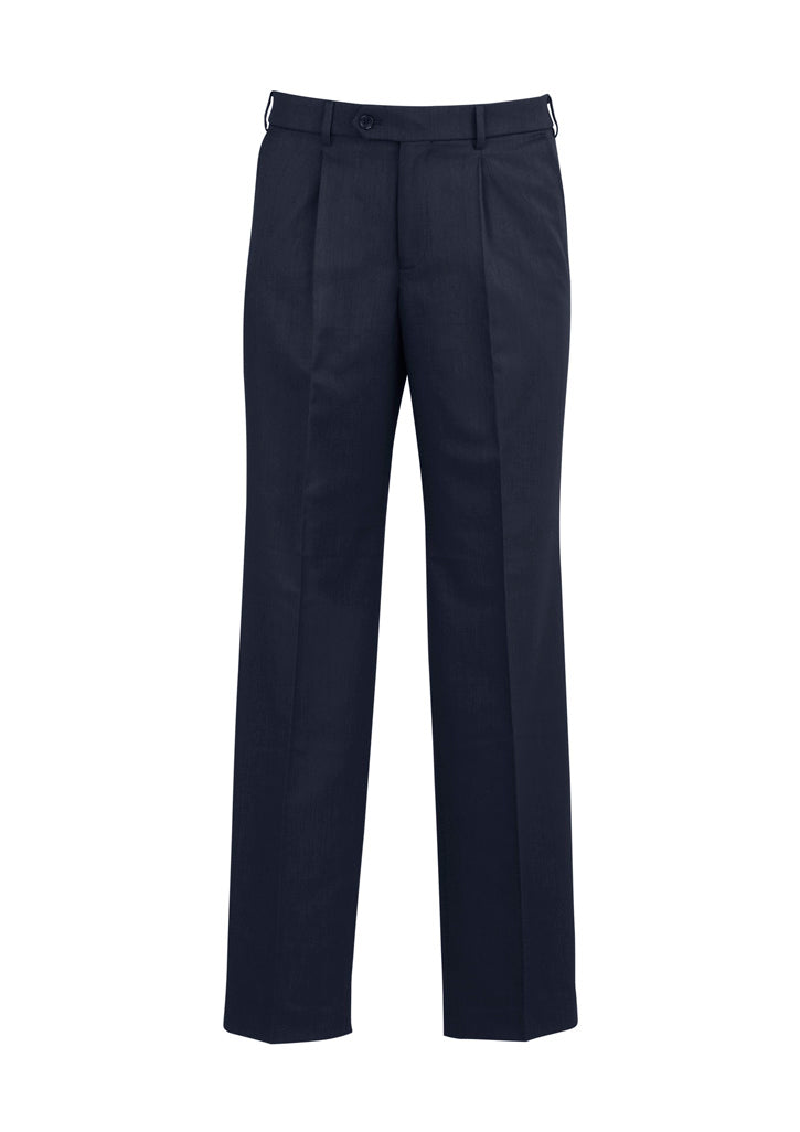 Classic Mens Pleat Pant - Navy