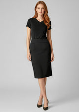 Classic Womens Below Knee Skirt - Navy
