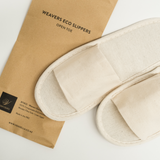 Weavers Slippers Eco Linen Open Toe - Natural