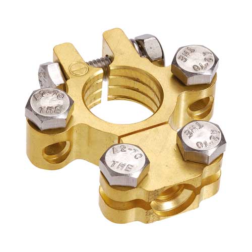 "High-quality Projecta brass negative terminal for reliable connectivity in automotive and marine applications."