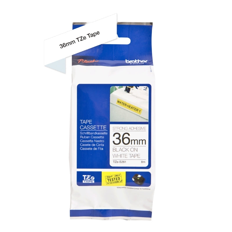 Tape Black on White TZES261