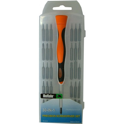 Precision screwdriver set with 31 tools, ergonomic handle, ideal for DIY and professional tasks in various applications.