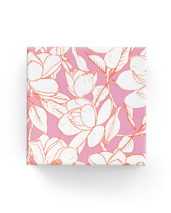 Wrap - Magnolia Sketch Pink Apricot (60cm x 40mtrs)