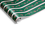Gift Wrap - Candy Canes (Hunter Red Green)