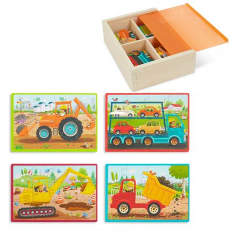 Jigsaw Puzzles in a Box - B. 4 Wooden Construction