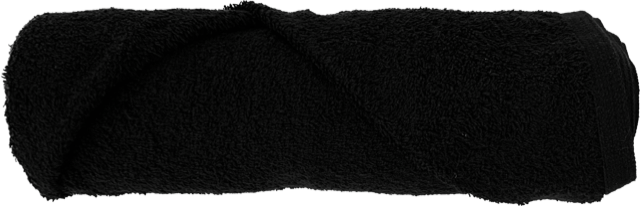 Luxury black Trinity bath towel made of 100% cotton, ultra-soft and highly absorbent, measuring 66 x 132 cm.