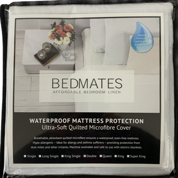 Quilted Waterproof Mattress Protector - Double