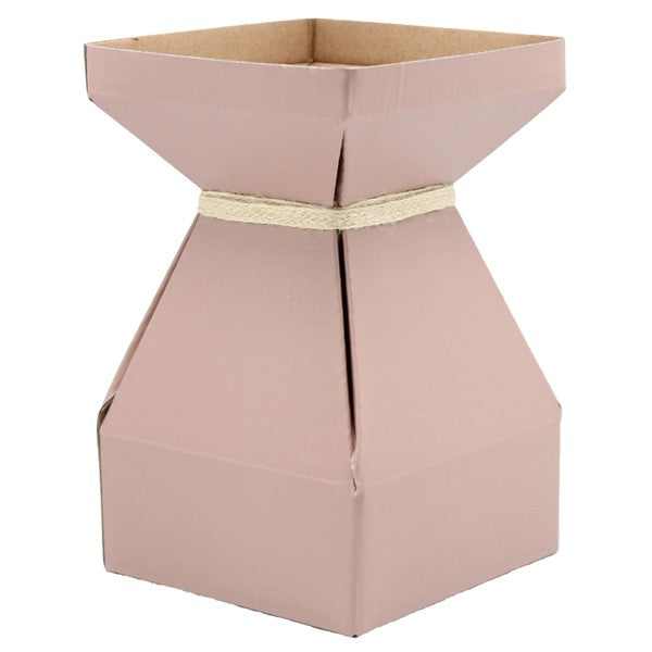 Vaz Medium Transportable Cardboard Vase with Liner in Vintage Mauve. Pack of 10.