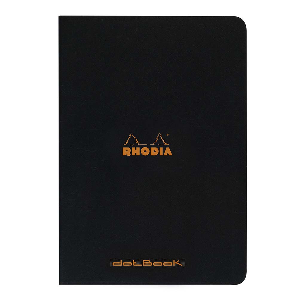 Rhodia Classic Notebook Stapled A4 Dot Black