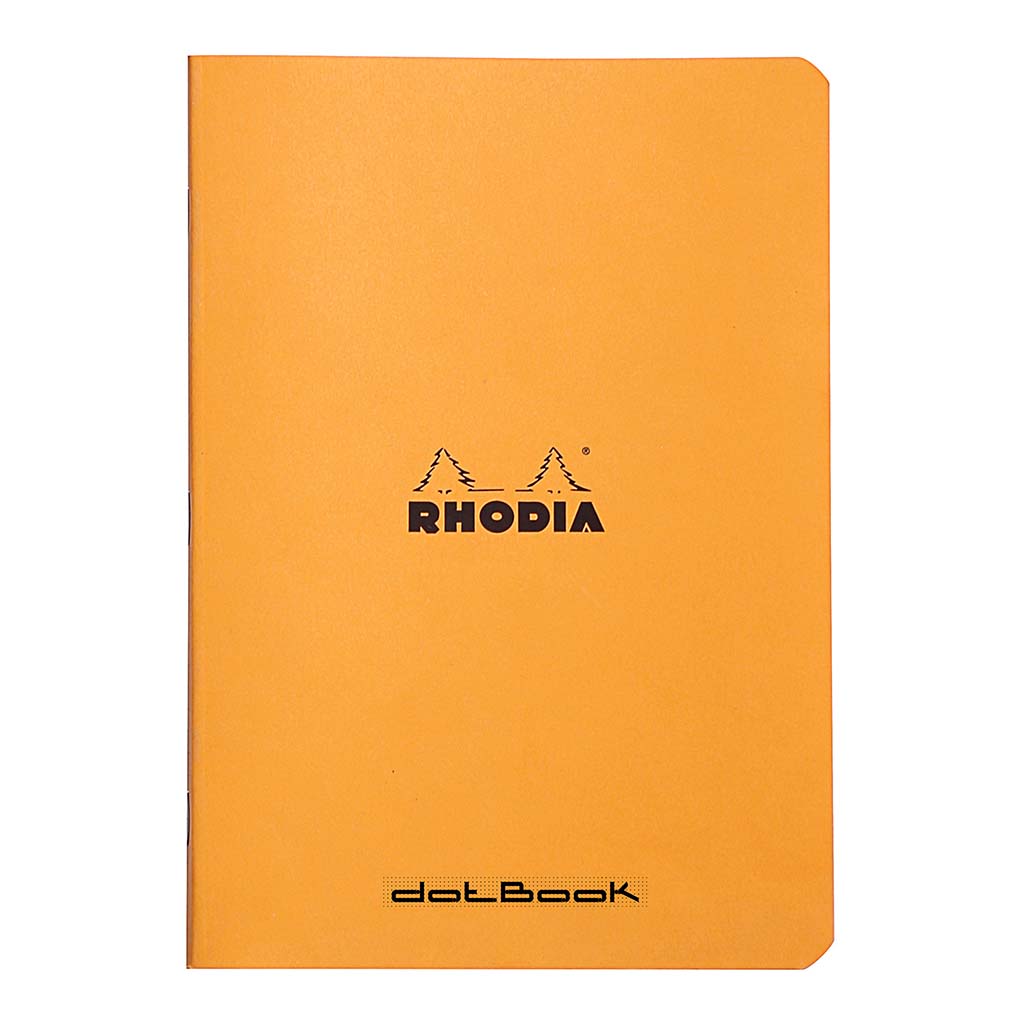 Rhodia Classic Notebook Stapled A5 Dotted Orange