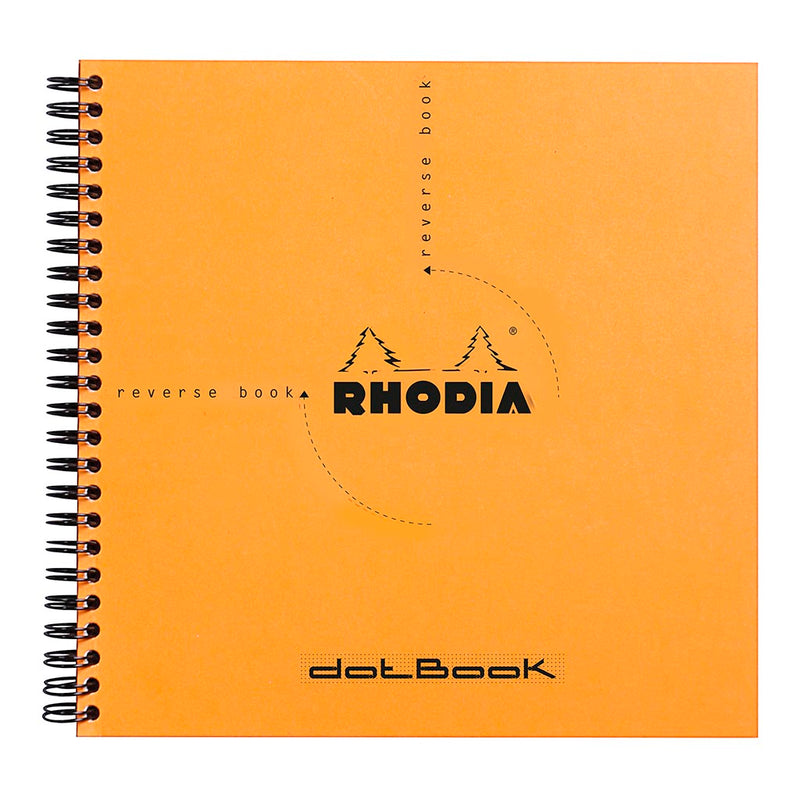 Rhodia Reverse Book Spiral 210x210mm Dotted Orange