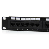 24 Port 1U Rackmount Cat 6 110 Patch Panel