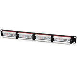 24 Port 1U Rackmount Cat 6 110 Patch Panel