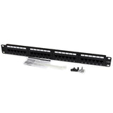 24 Port 1U Rackmount Cat 6 110 Patch Panel