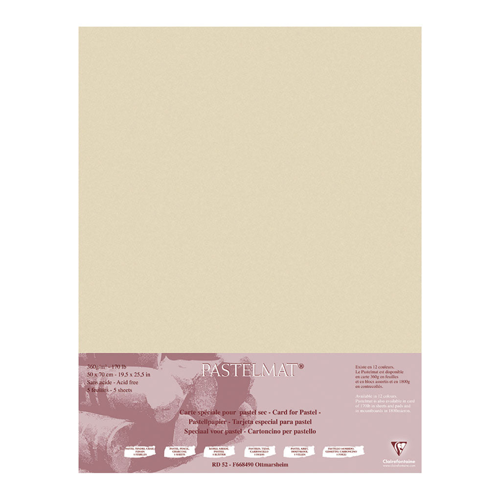 Pastelmat Paper 50x70cm Sand, Pack of 5