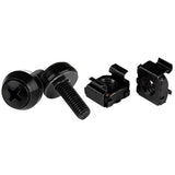 10-32 Server Rack Screws and Nuts - 50 Pack - Black