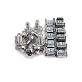 100 Pkg M6 Mounting Screws and Cage Nuts for Server Rack Cabinet