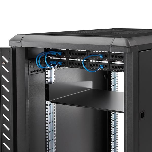 Black Standard Universal Server Rack Cabinet Shelf