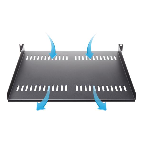 Vented 1U Rack Shelf - 40 cm (16 in.) Deep